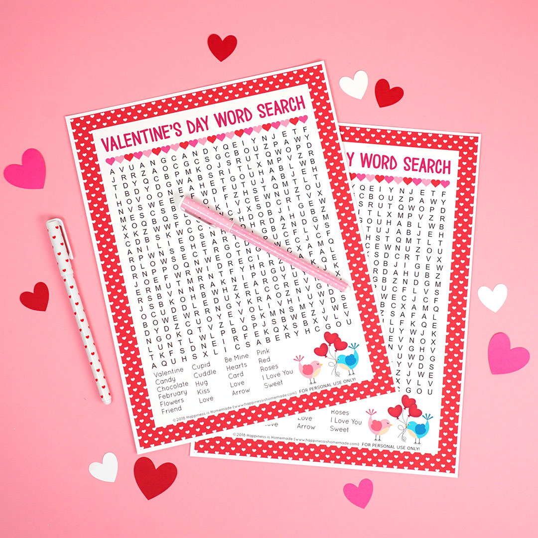 Printable valentine coloring pages