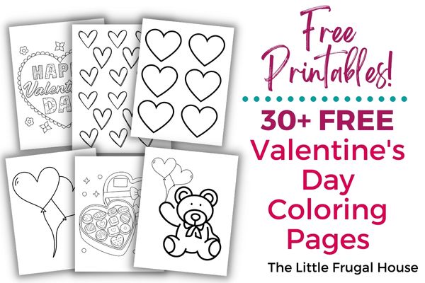 Free valentines day coloring pages for kids