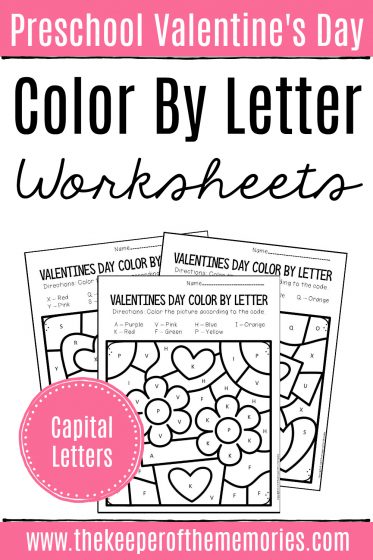 Capital letter valentines day preschool worksheets