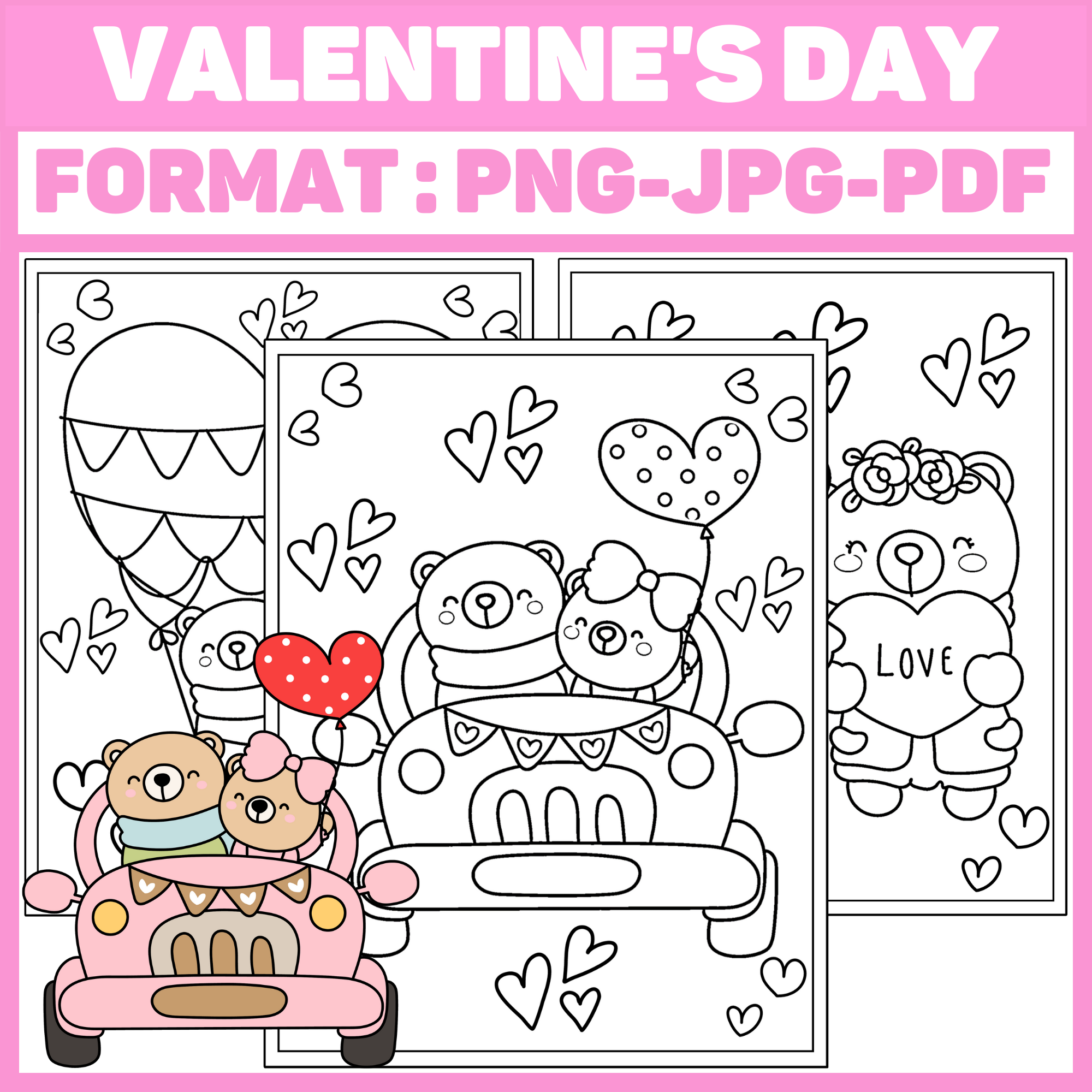 Valentines day coloring pages valentines day bear coloring pages made by teachers