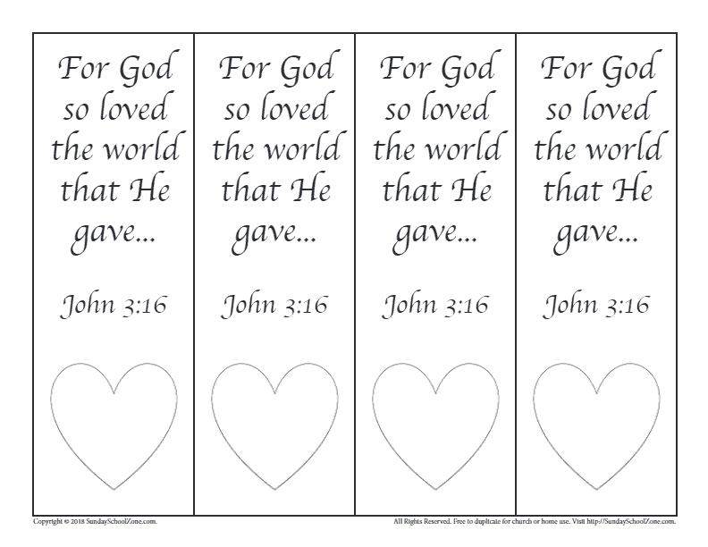 Free printable valentines day bookmarks on sunday school zone