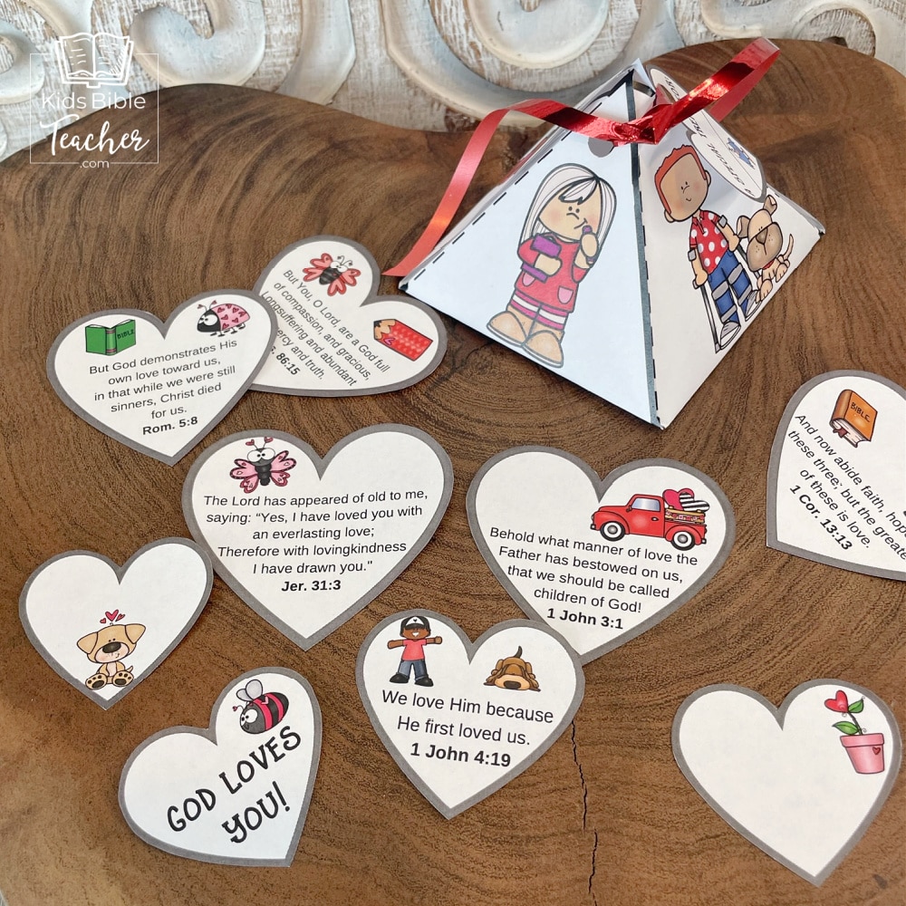 Bible verse printable valentines boxes