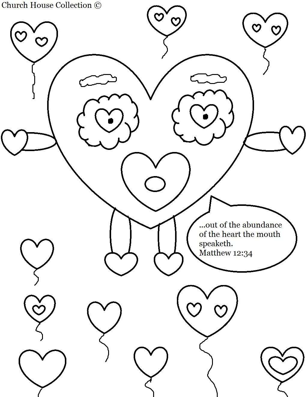 Church house collection blog valentines day heart coloring page for sunday school matthew â heart coloring pages valentines day coloring page coloring pages