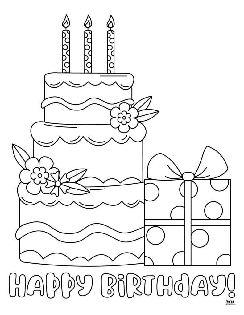 Cake coloring pages