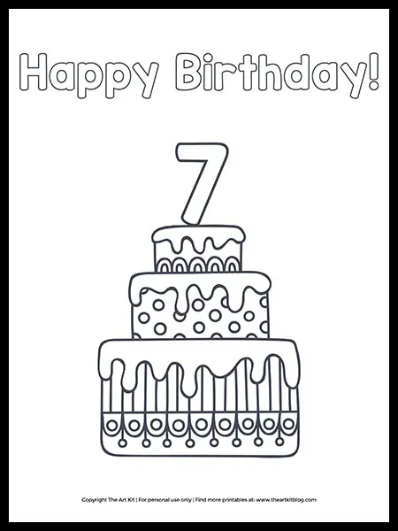 Happy rd birthday dinosaur coloring page free printable in bubble font â the art kit