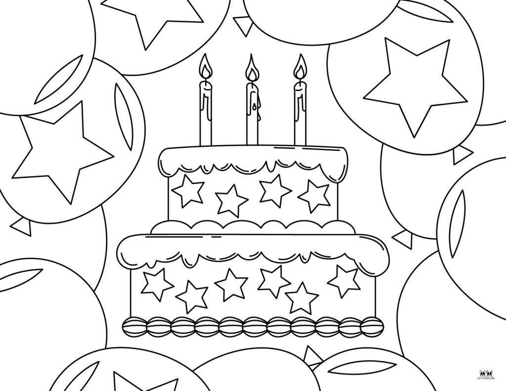 Cake coloring pages