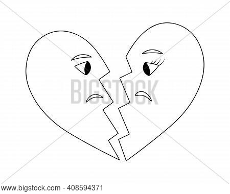 Two halves broken vector photo free trial bigstock