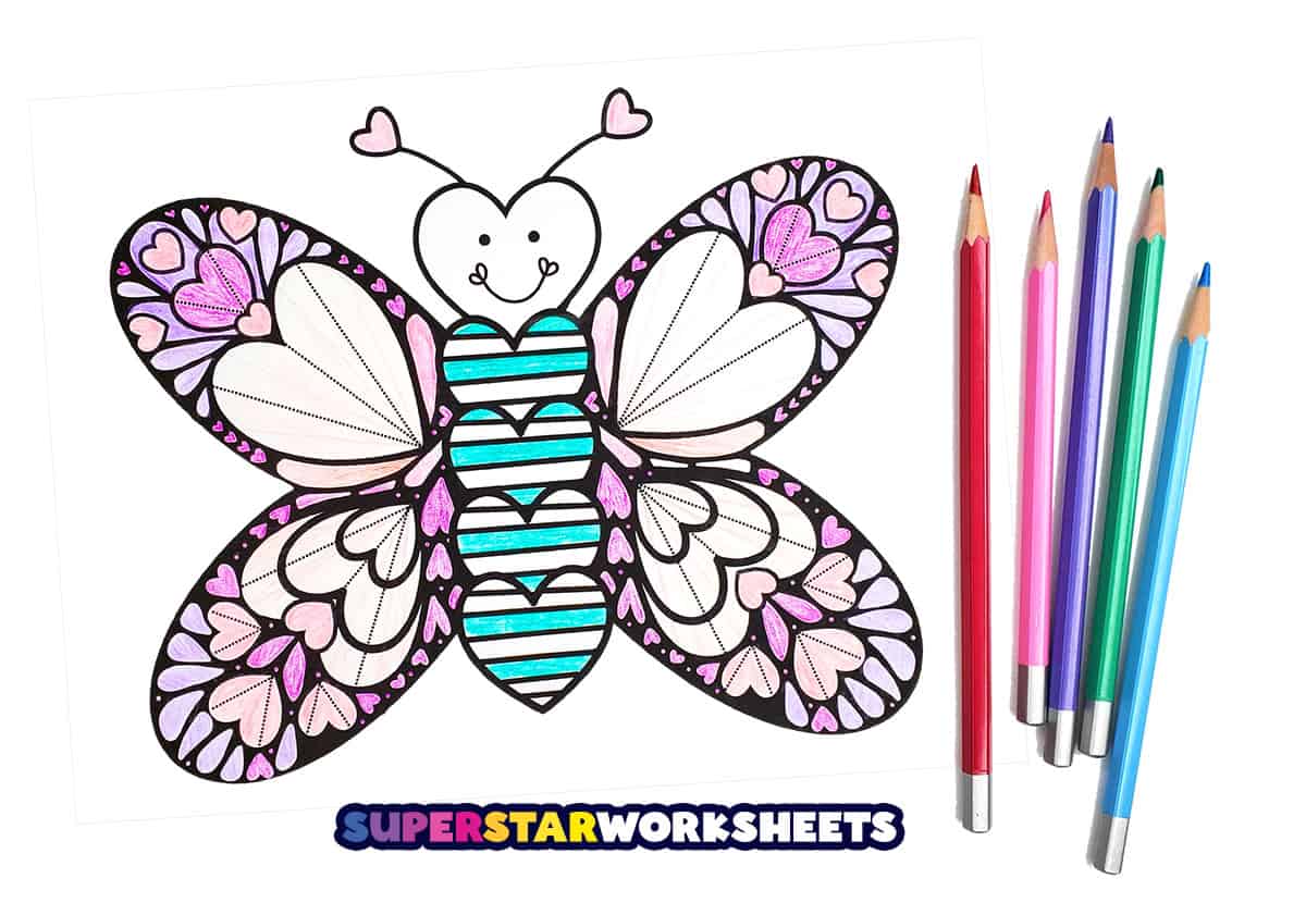 Valentines day coloring pages
