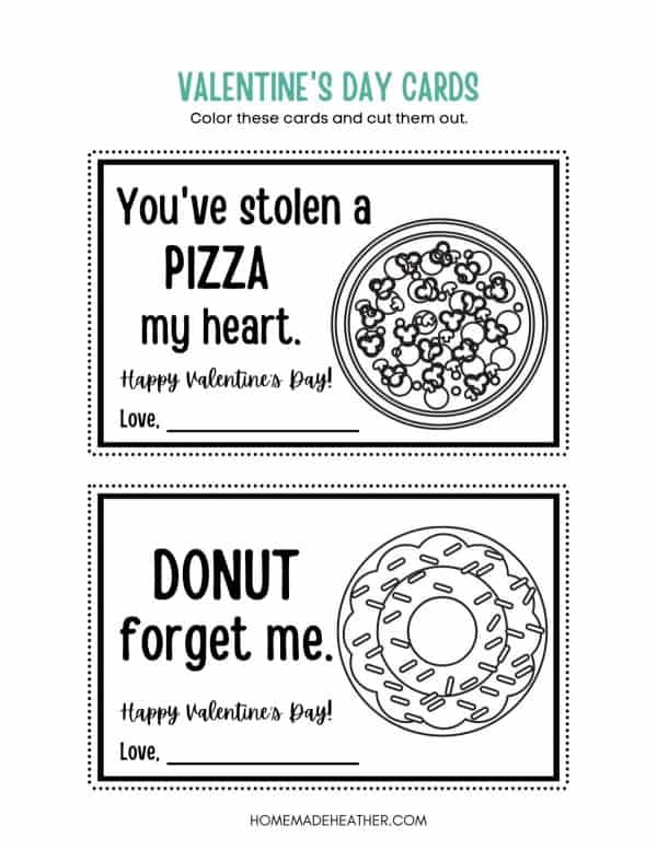 Black white printable valentine cards homemade heather