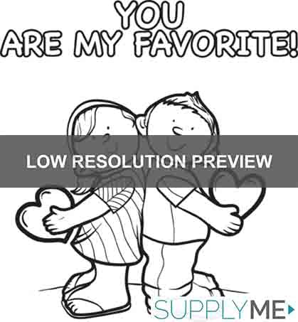 Printable valentines day couple coloring page for kids â