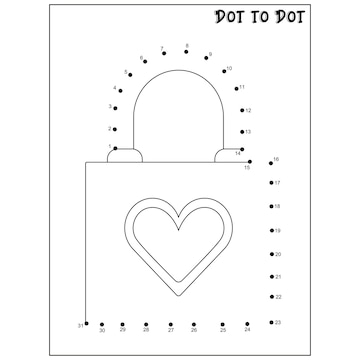 Premium vector valentines day dot to dot coloring page