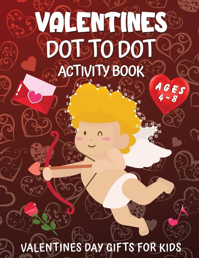 Valentines day gifts for kids dot to dot activity book for kids