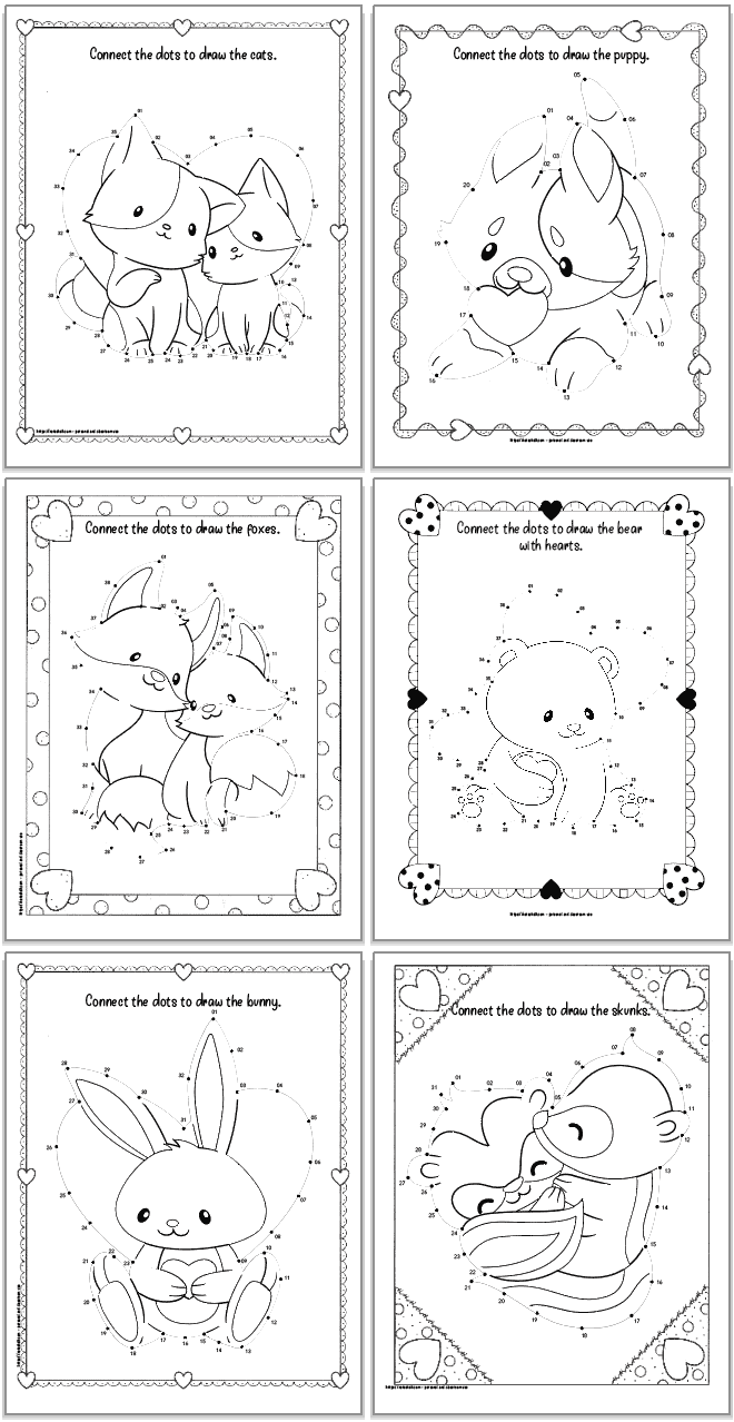 Free printable valentine dot to dot