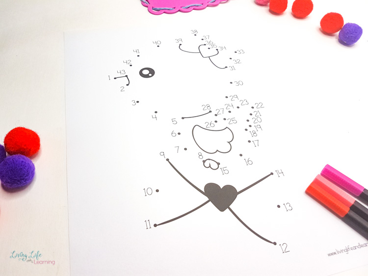 Valentines day connect the dots printables