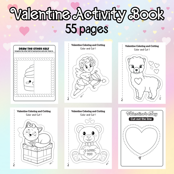 Printable valentines day activity and coloring book â cassie smallwood