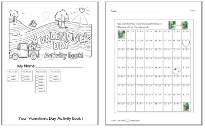 Valentines day dot to dots