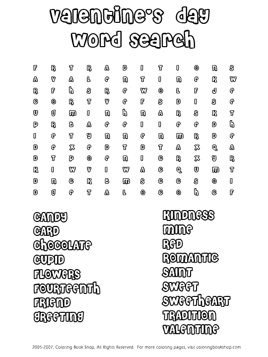 Valentines day coloring page printable