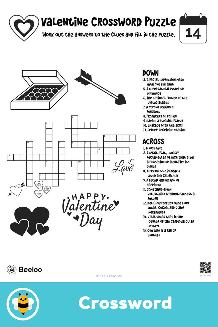 Valente crossword puzzle prtable crafts puzzles for kids free prtable activities
