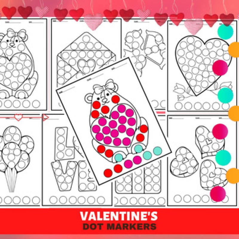 Valentines day activities bingo daubers