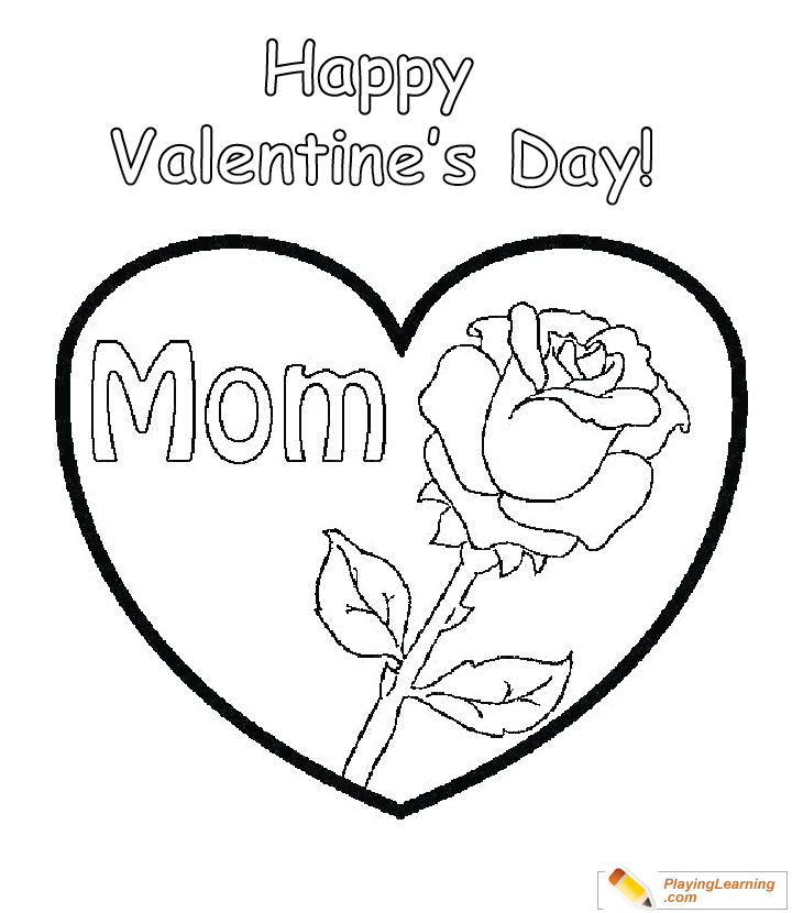 Valentine day coloring card for mom free valentine day coloring card for mom