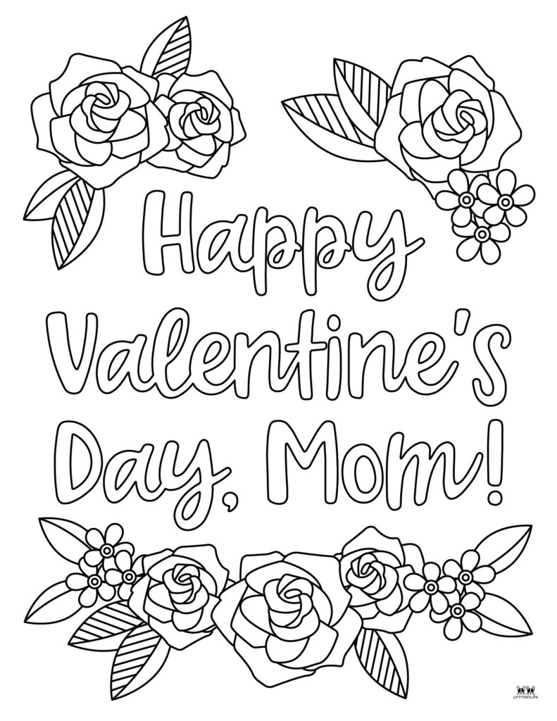 Happy valentines day coloring pages