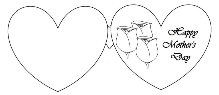 Valentines day for mom coloring page