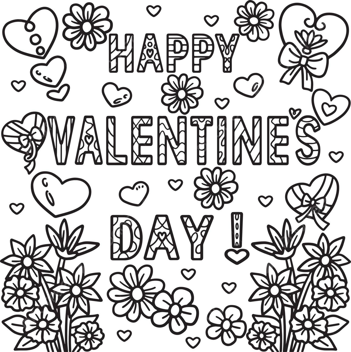 Happy valentines day coloring page for kids kids happy drawing vector kids happy drawing png and vector with transparent background for free download
