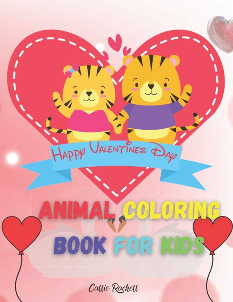 Happy valentines day animal coloring book for kids funny and creative valentines books for kids with lots of coloring pages with animal theme buy online at best price in ypt
