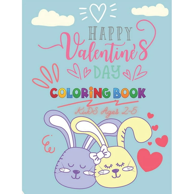 Valentines day coloring book for kids ages