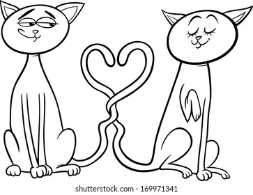 Black white valentines day cartoon vector stock vector royalty free