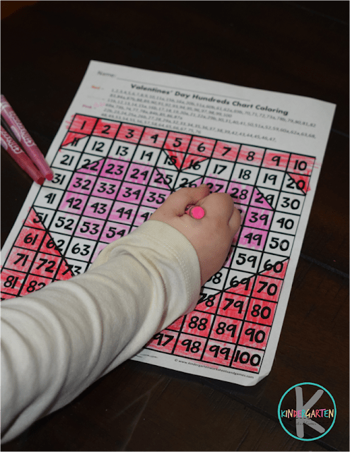 Free color by number valentines day math worksheets