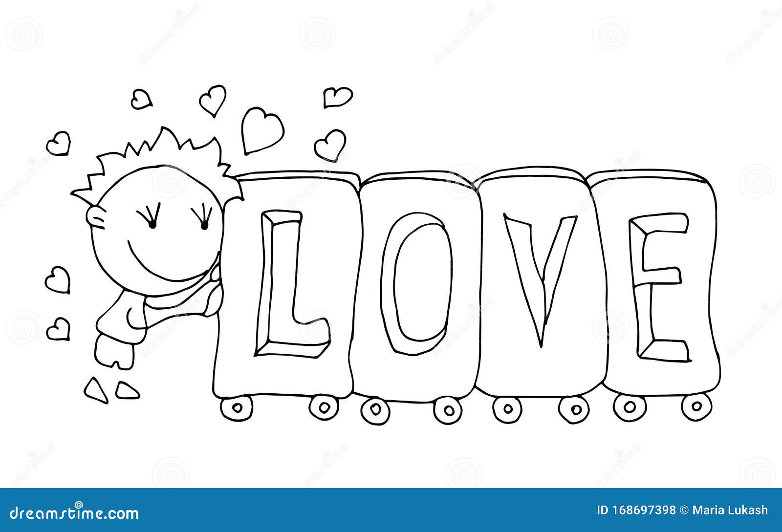 Valentines day coloring kids stock illustrations â valentines day coloring kids stock illustrations vectors clipart