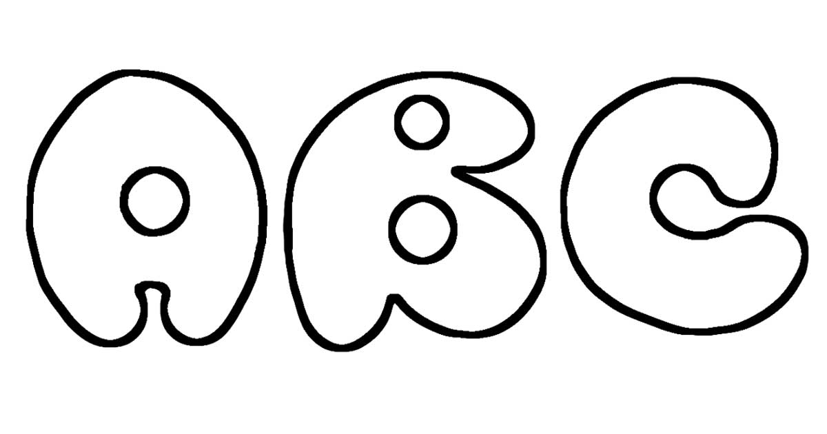 Printable bubble letters