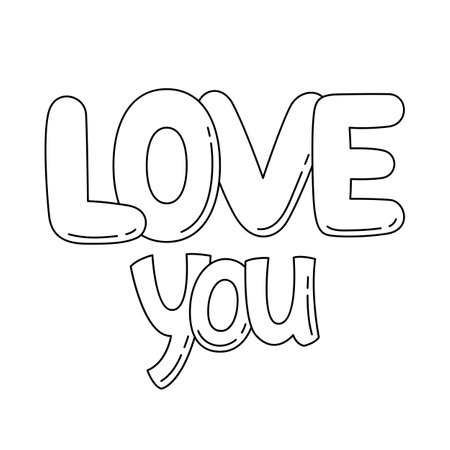 I love you coloring page stock photos and images