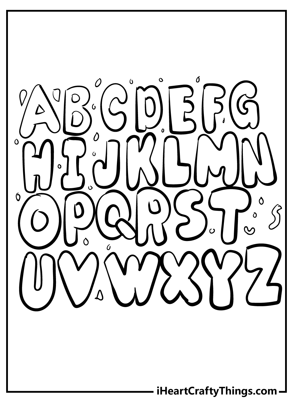 Alphabet coloring pages free printables