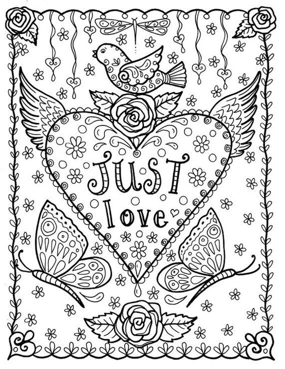 Free printable valentines day coloring pages for adults