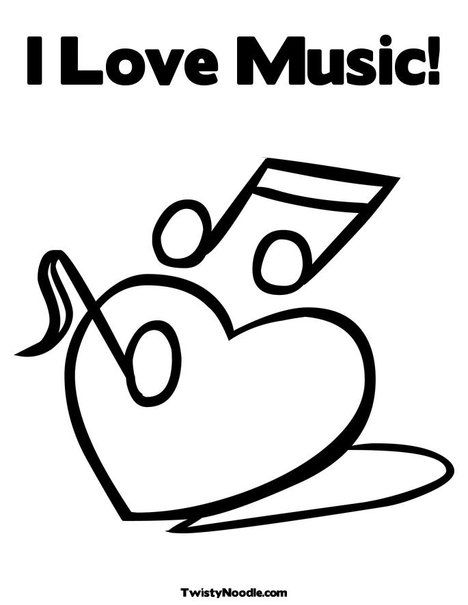 I love music coloring page music coloring heart coloring pages coloring pages