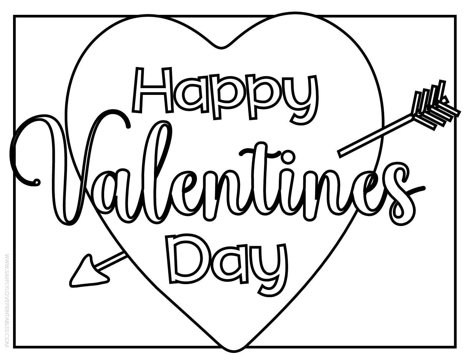 Free valentines day coloring pages simply love printables