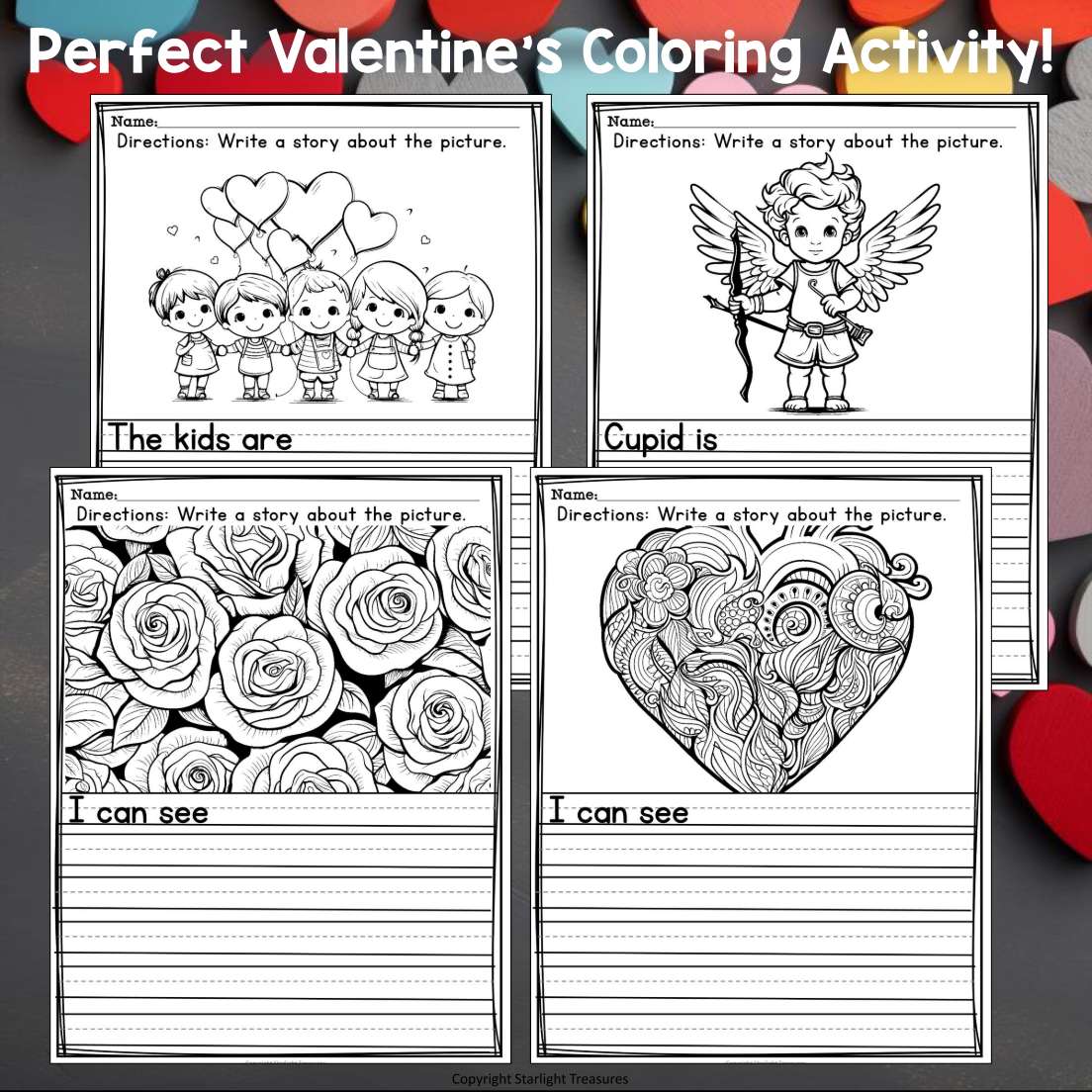 Valentines day writing prompts valentine picture writing with sentence starter made by teachers