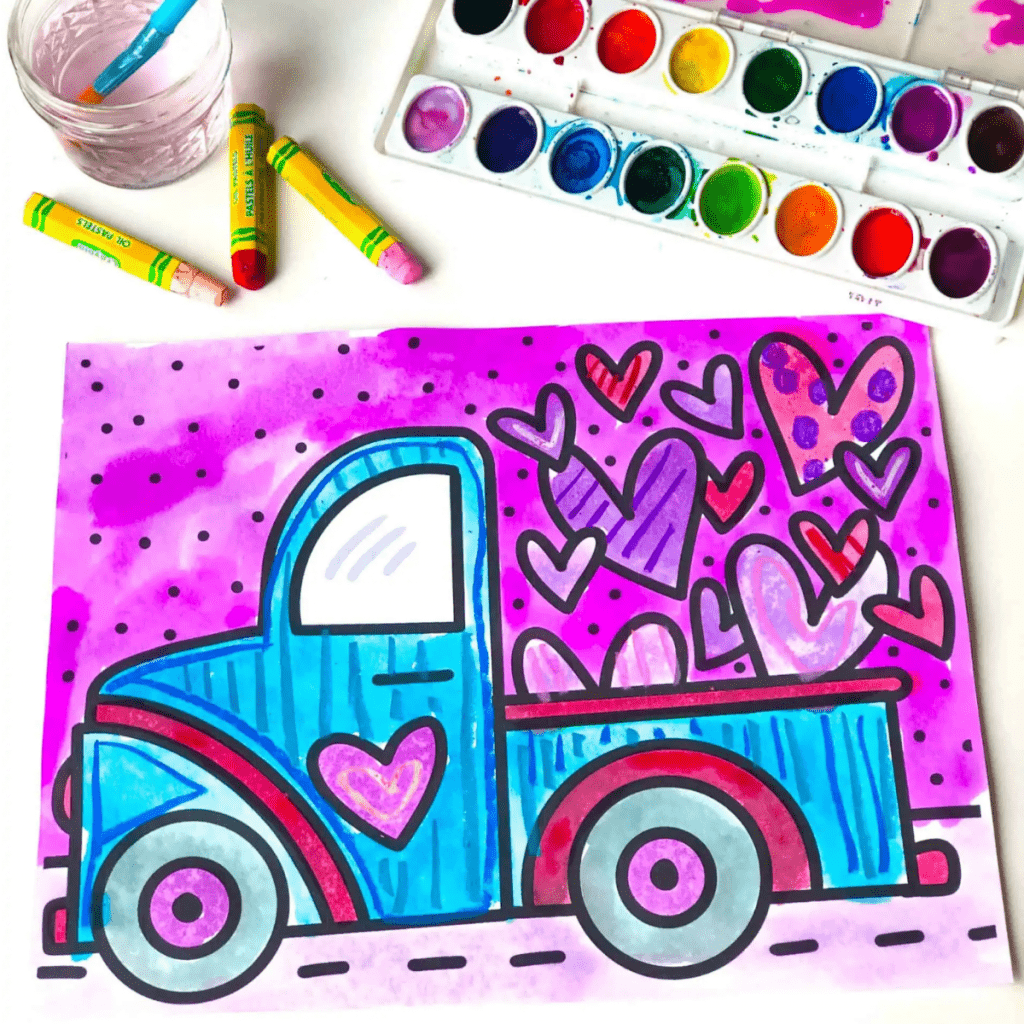 Valentines day coloring pages