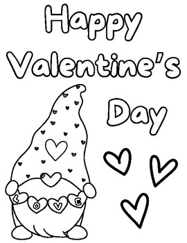 Valentines day coloring page and writing prompt by caitlin glover