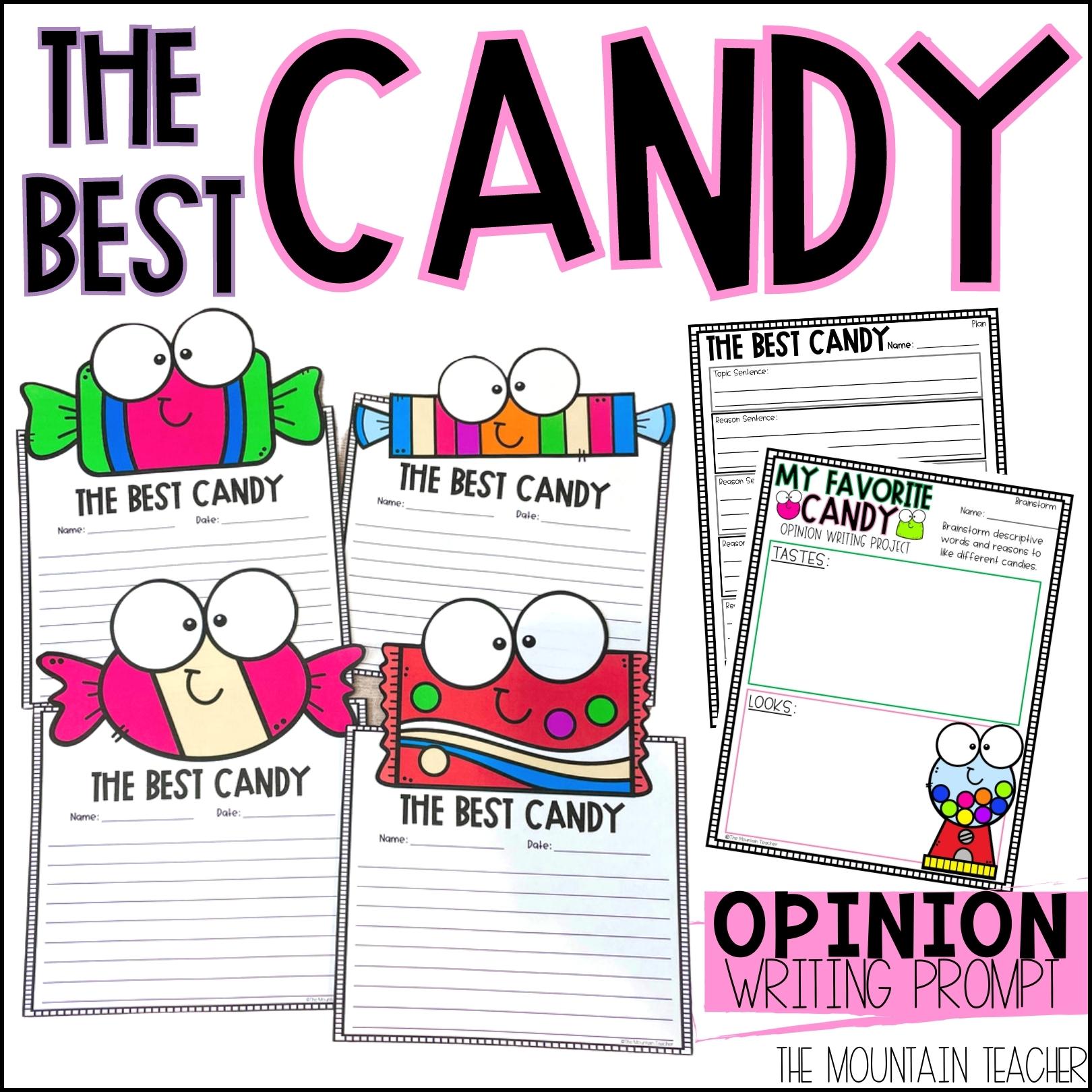 The best candy opinion craft february writing prompt bulletin bulletin board