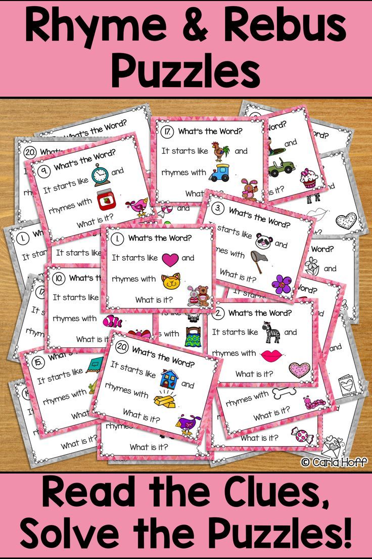 Valentine word puzzle task cards rhyme and rebus word puzzles word work fun valentines day words