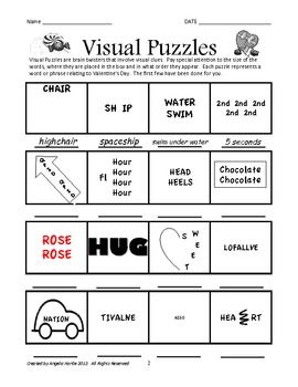 Valentines day brain teasers and creative thinking activities creative thinking activities brain teasers brain games for adults
