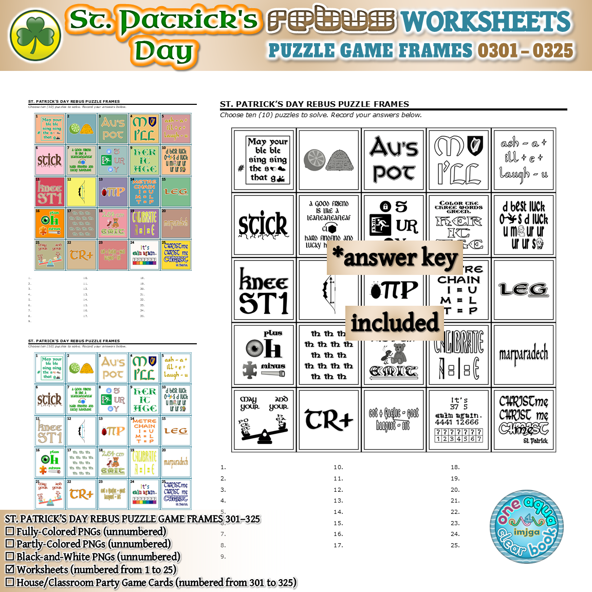 St patricks day rebuses â worksheets made by teachers