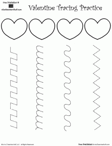 Heart tracing practice for valentines day a to z teacher stuff printable pages and worksheets