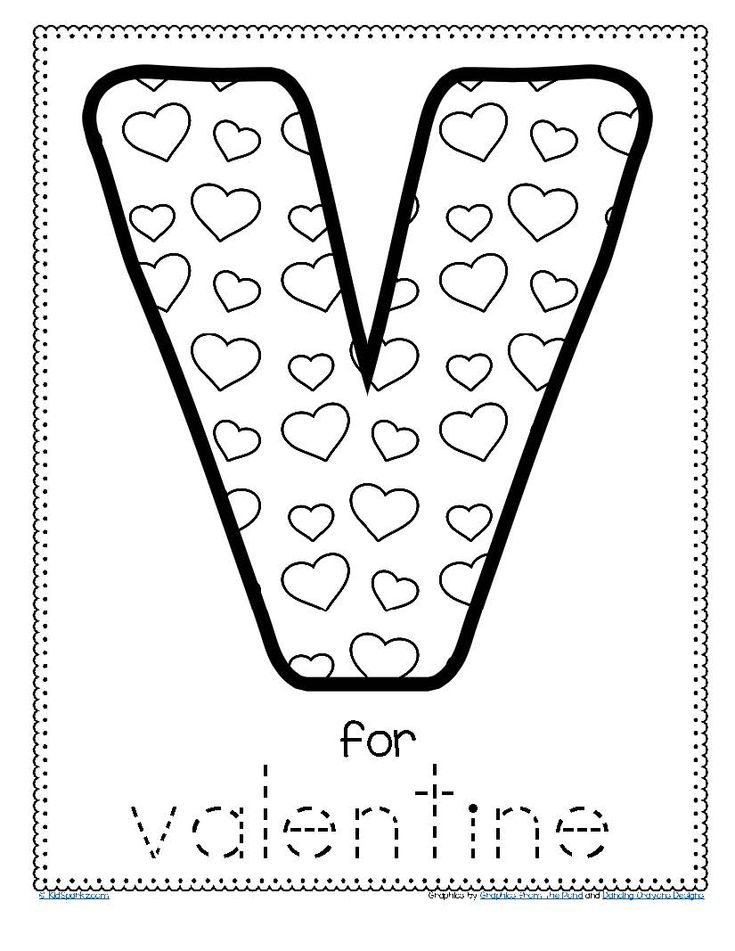 Free valentines day tracing and coloring prntable preschool kindergarten valentinesdayprâ valentine worksheets kindergarten valentines preschool valentines