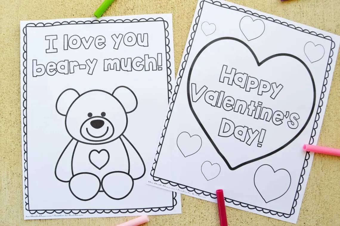 Valentines day coloring pages â mary martha mama