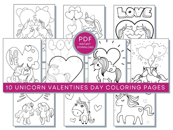 Unicorn valentines day coloring pages valentines printables valentines day sheet valentines coloring pages unicorn love download now
