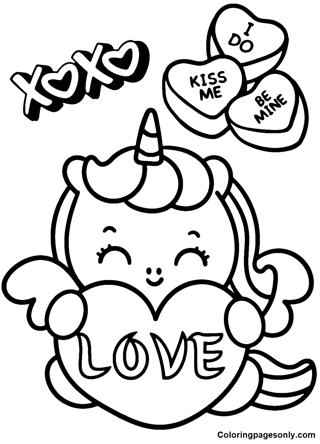Valentines day cards coloring pages printable for free download